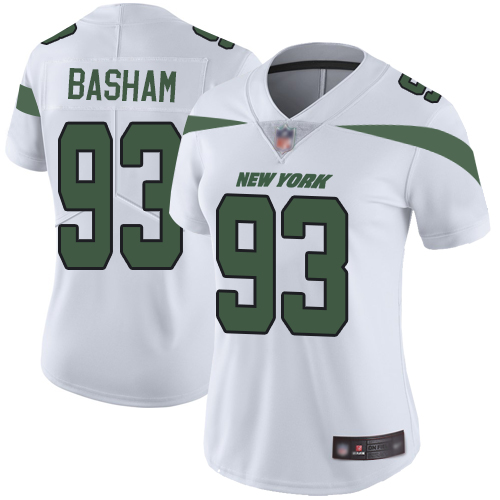 New York Jets Limited White Women Tarell Basham Road Jersey NFL Football 93 Vapor Untouchable